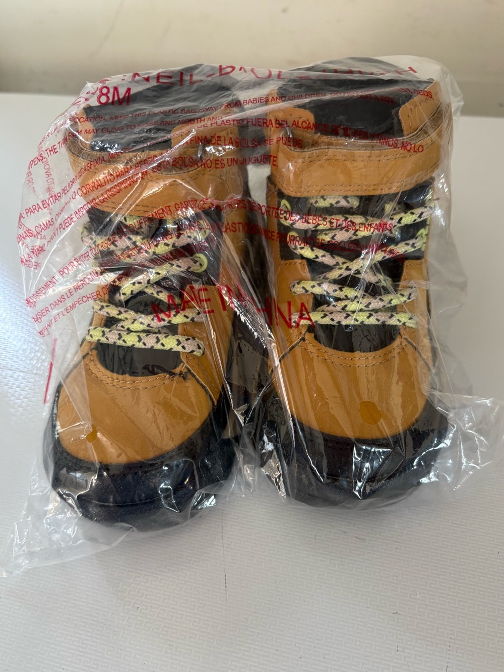Osh Kosh Toddler Tan and Black Lace-Up Sneakers